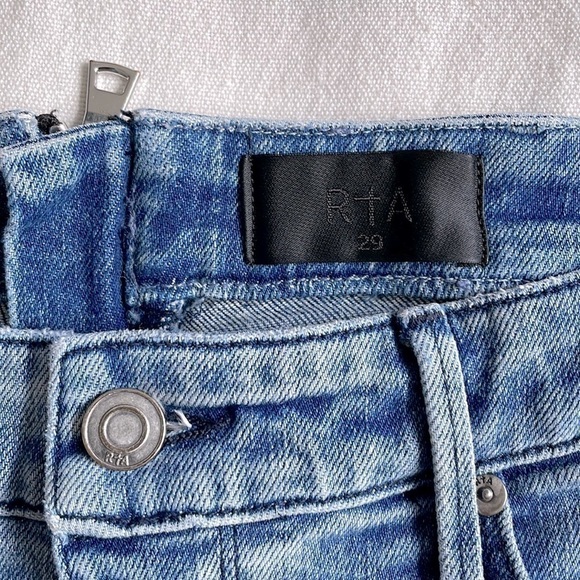 rta Gypsy Distressed Two Tone Skinny Jeans Size 29 - Picture 6 of 12